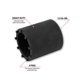 Performance Tool W83006 1/2-inch drive end detail showing secure tool engagement benefit