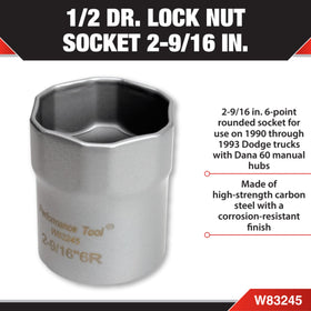 Performance Tool W83245 close-up of 6-point geometry protecting nuts from rounding
