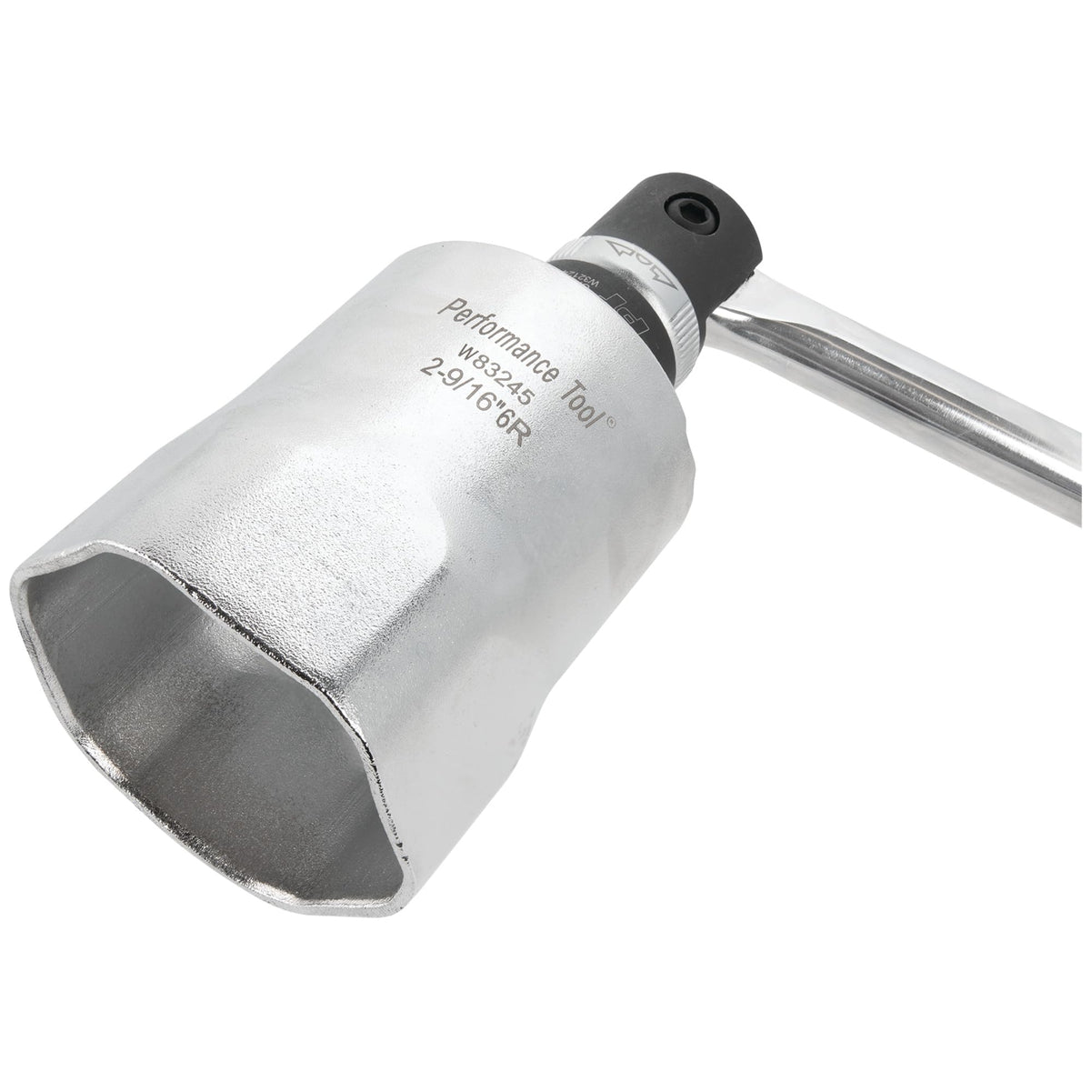 Performance Tool W83245 beside a ruler showing 2-9/16 inch size for proper selection