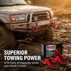 Performore D-ring on off-road vehicle during recovery showing reliable performance