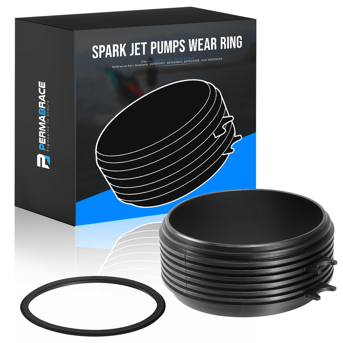 Permabrace front packaging showing wear ring kit and clear compatibility benefits