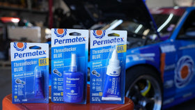 Permatex 24240 on a workbench with tools showing reliable workshop use