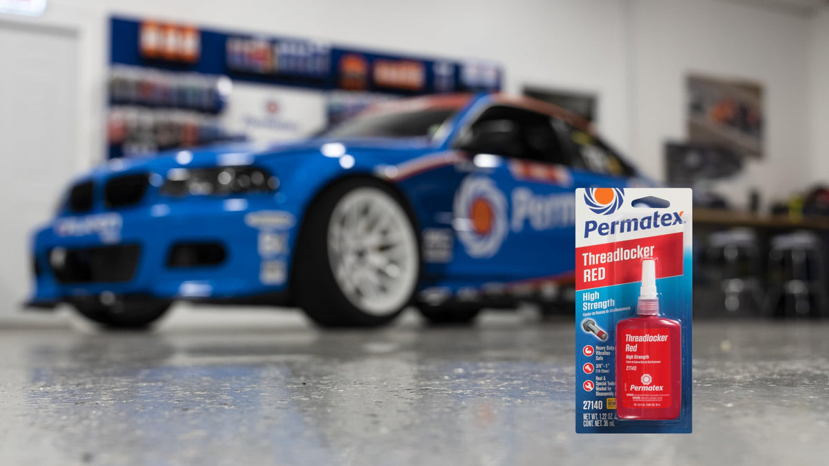 Permatex 27140 applied to a stud demonstrating strong locking benefit in use