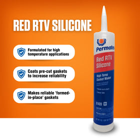 Permatex 81409 applied to a valve cover sealing surface illustrating reliable high-temp protection