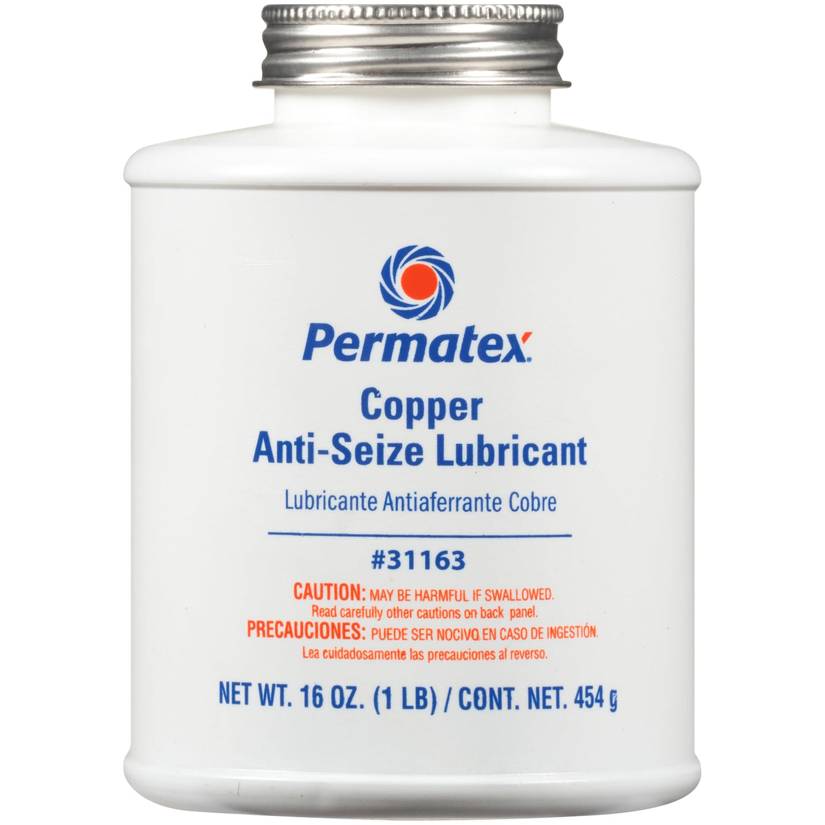 Permatex copper anti-seize front packaging showing 1 lb tub and label, easy identification benefit