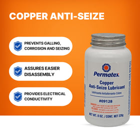 Permatex copper anti-seize applied to spark plug threads demonstrating easier future removal