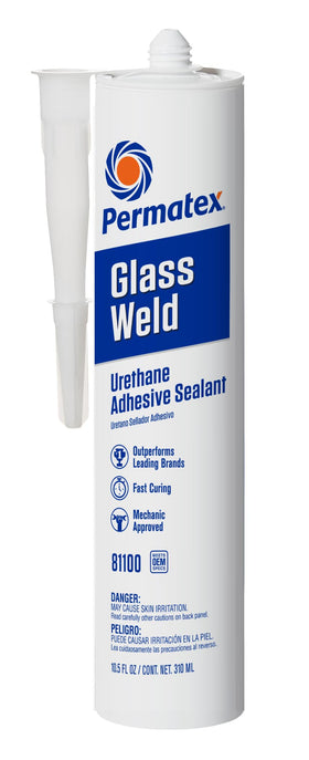 Permatex Glass Weld front packaging showing product and volume for quick identification and confidence