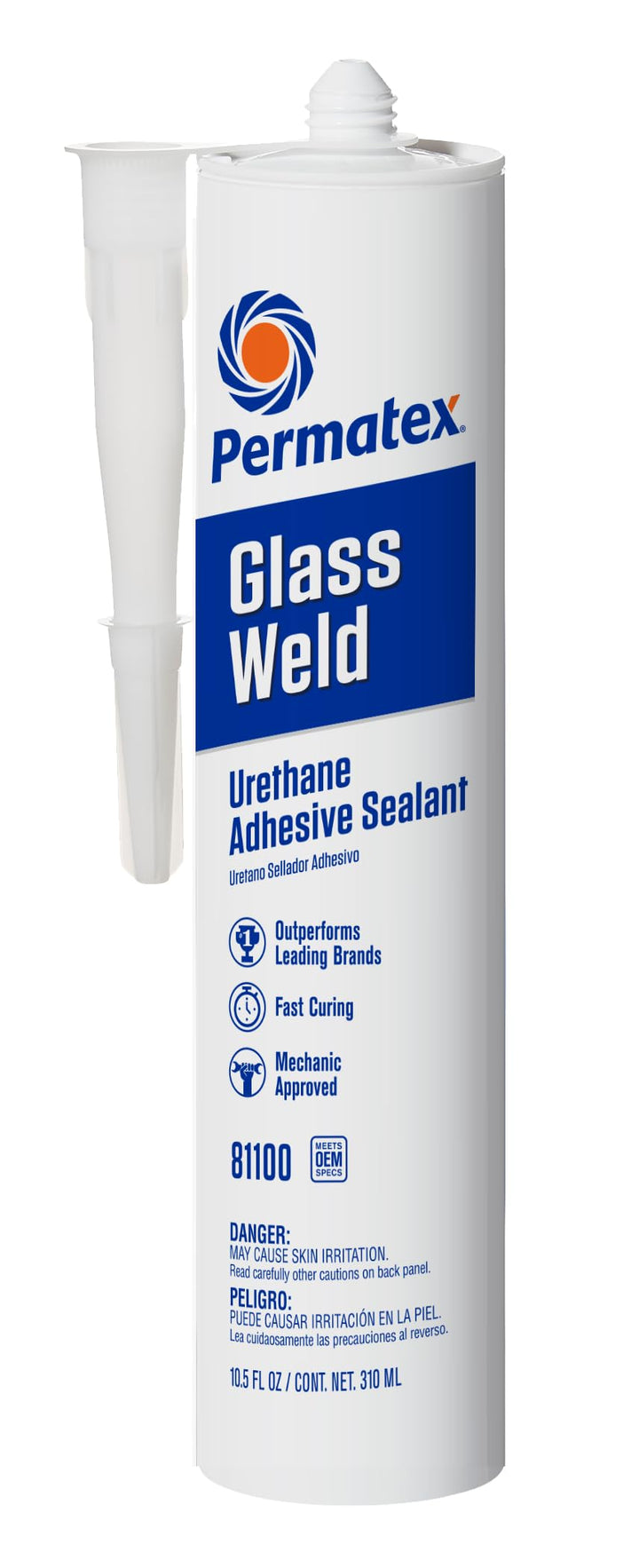 Permatex Glass Weld front packaging showing product and volume for quick identification and confidence