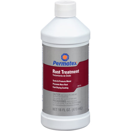 Permatex rust treatment bottle front view showing easy application and protective coating