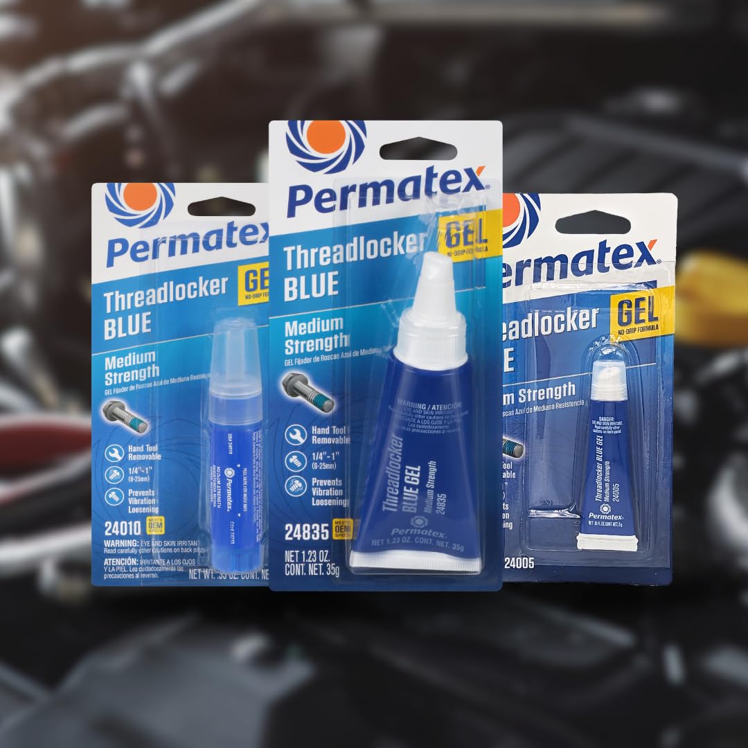 Permatex tube next to coin showing compact 10 g size and portability