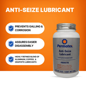 Permatex lubricant texture close-up revealing aluminum copper graphite blend for protection