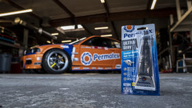 Permatex ultra grey cured gasket detail illustrating rigid seal and surface bonding