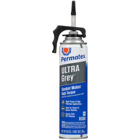 Permatex Ultra Grey front can showing label and 9.5 oz capacity for easy identification