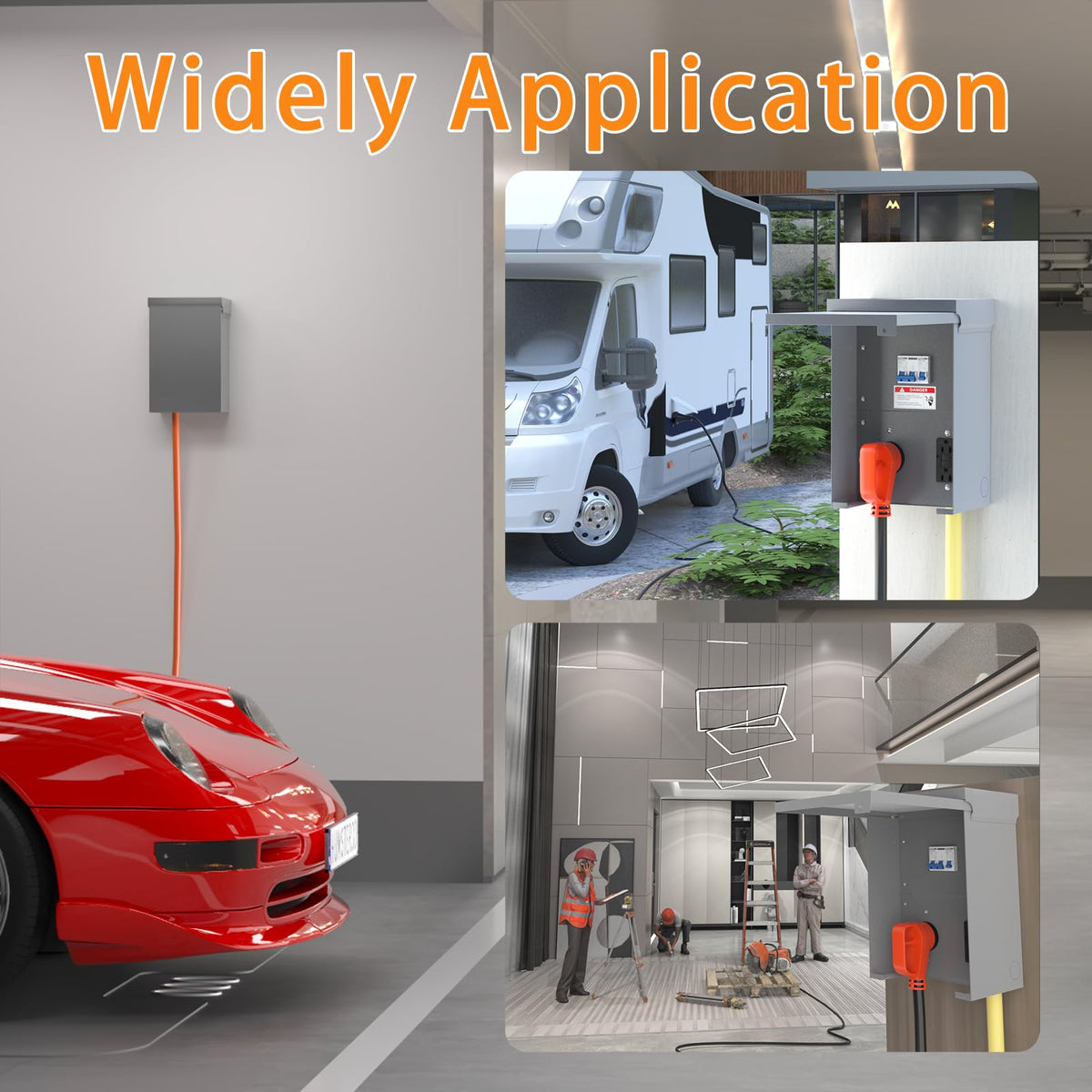 Perpending RV hookup lifestyle image showing convenient temporary power connection