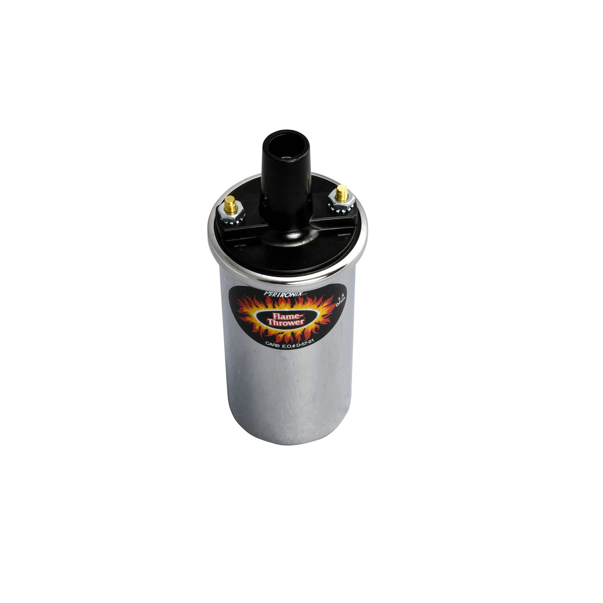 Pertronix Flame-Thrower chrome finish highlighting polished look and engine appeal