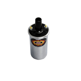 Pertronix Flame-Thrower chrome finish highlighting polished look and engine appeal