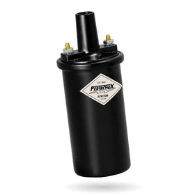 PerTronix front view of black Flame-Thrower coil showing clean OEM look and easy fit