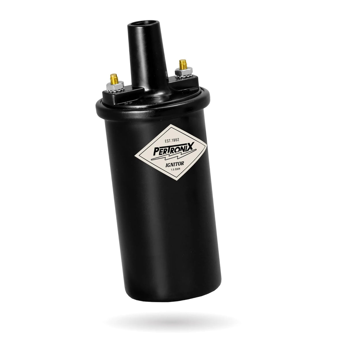 PerTronix Flame-Thrower front view showing black canister and mounting bracket benefit clear fit