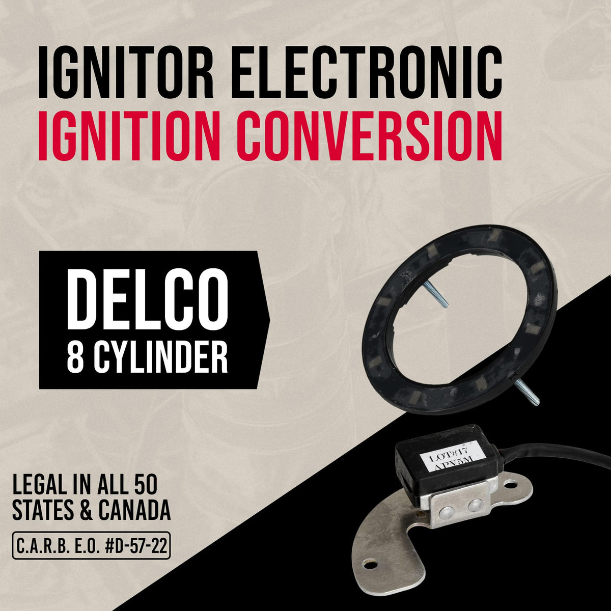 PerTronix Hall Effect sensor detail highlighting durable electronics for reliable triggering
