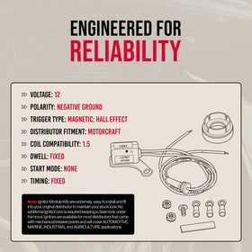 Pertronix product label and part number confirming correct model identification