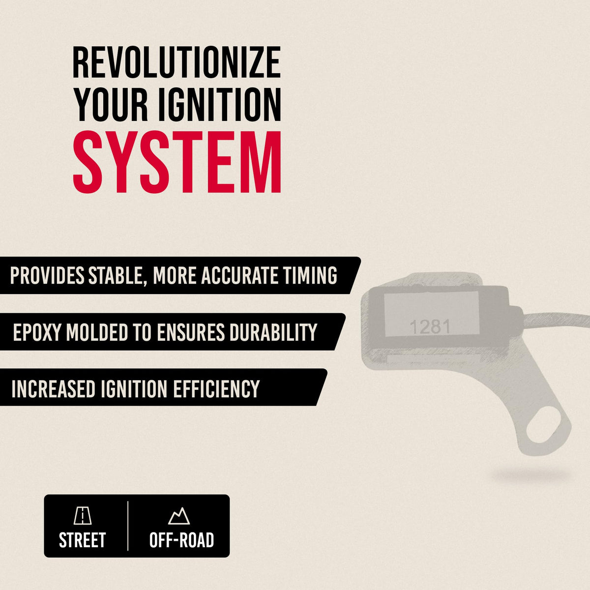 Pertronix Ignitor next to ruler showing compact size for simple fitment