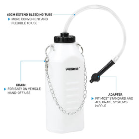 PESIKO 24 inch hose and rubber connector detail for leak-free fluid capture