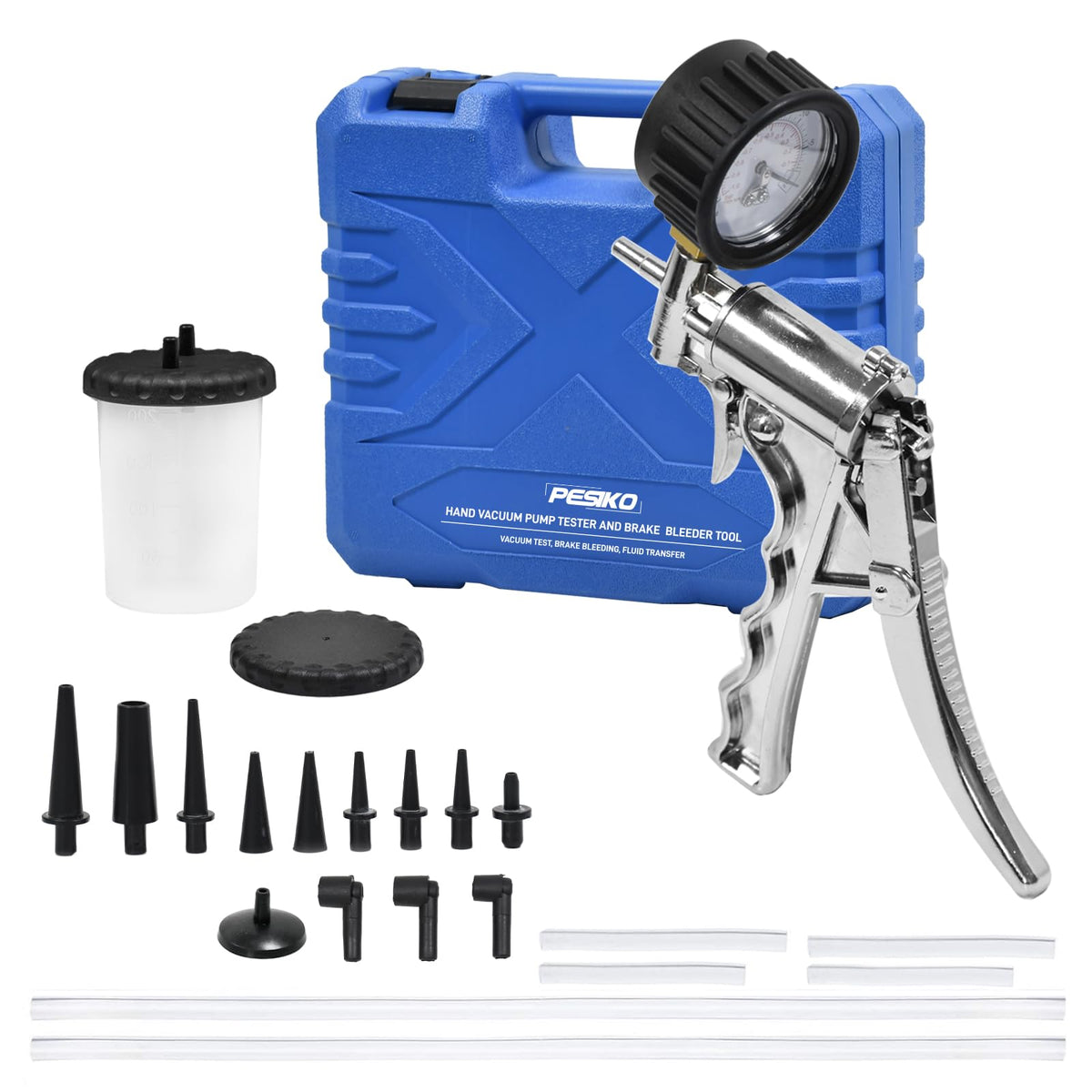 PESIKO front view of complete kit showing pump and accessories for fast maintenance