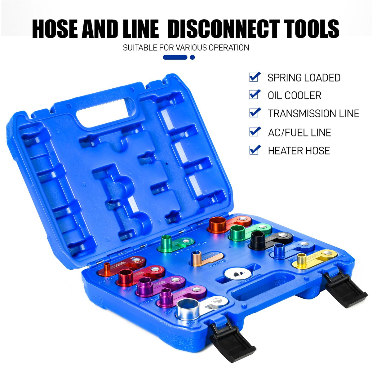PESIKO tool inserted into a vehicle fuel line quick-disconnect demonstrating safe, non-marring removal