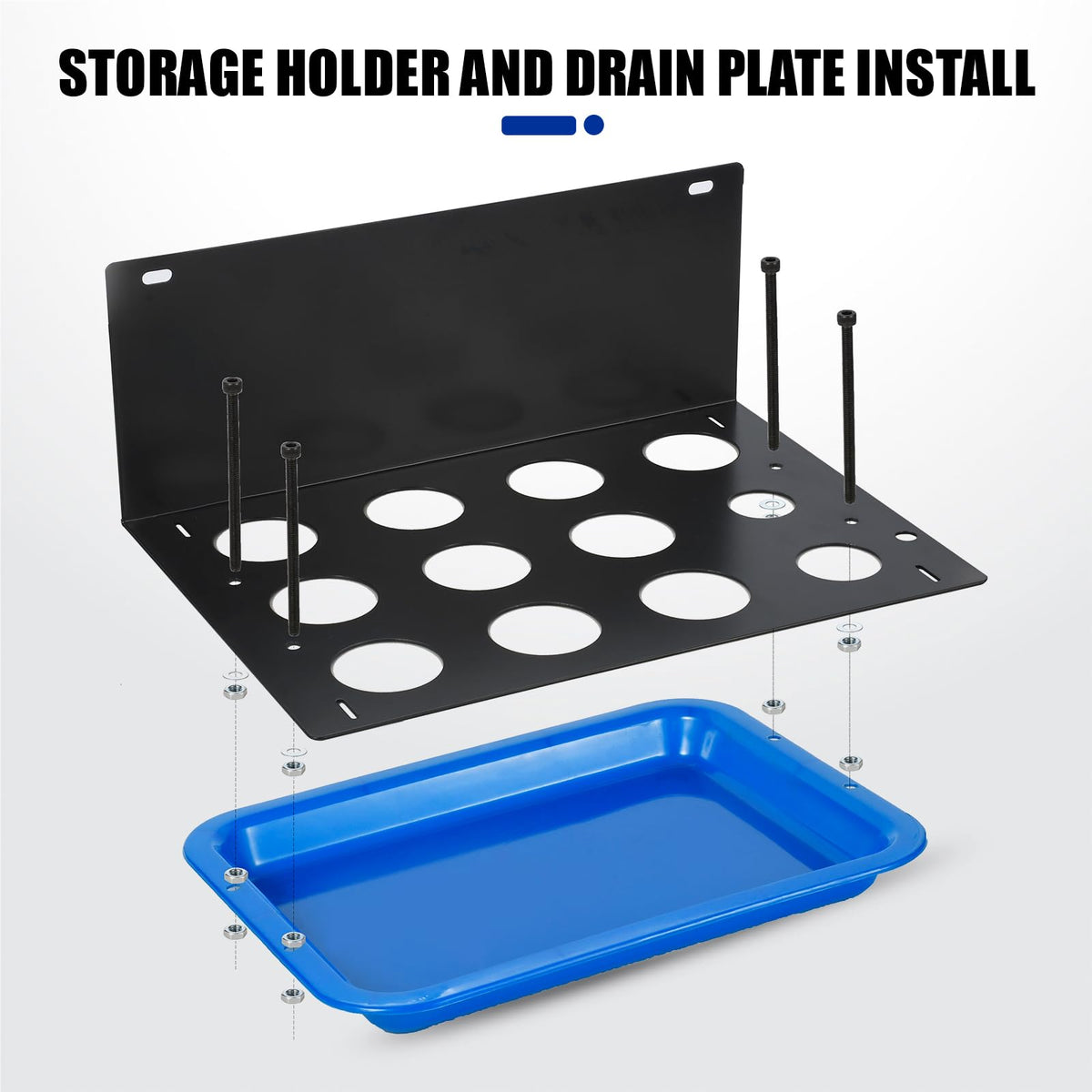 PESIKO metal storage rack mounted for organized quick access
