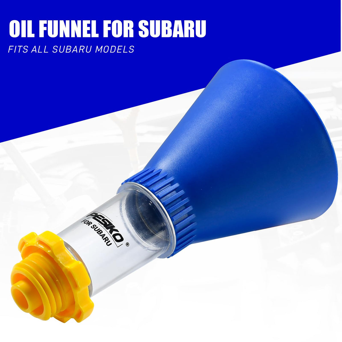 PESIKO transparent tube detail displaying clear oil flow visibility