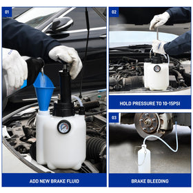PESIKO 1L waste bottle hung and collecting old fluid to keep workspace clean