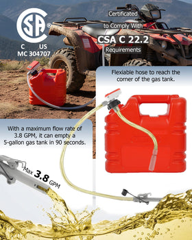 PETASOON auto-stop sensor detail illustrating accurate shutdown and spill prevention