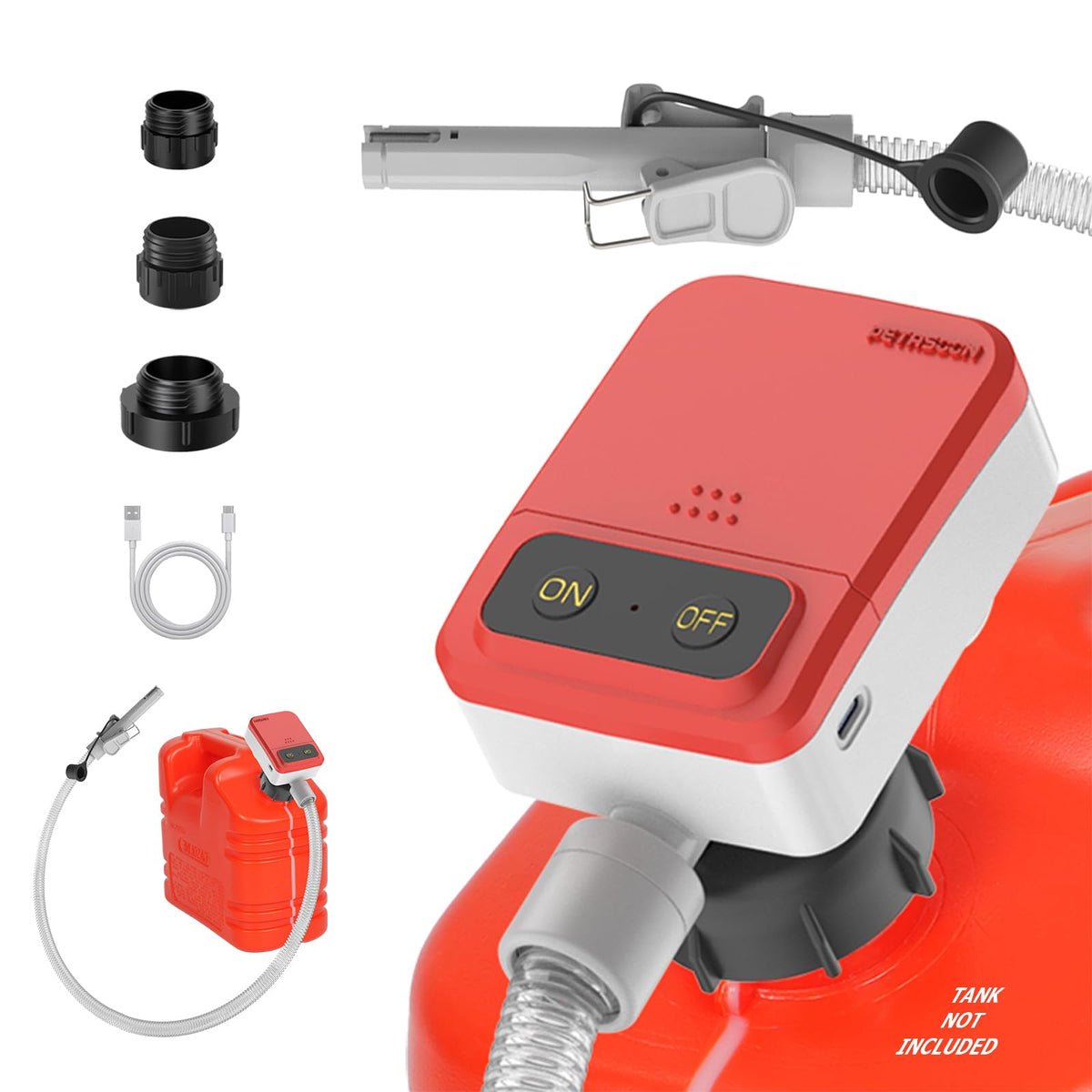 PETASOON front view showing compact pump and portability benefit