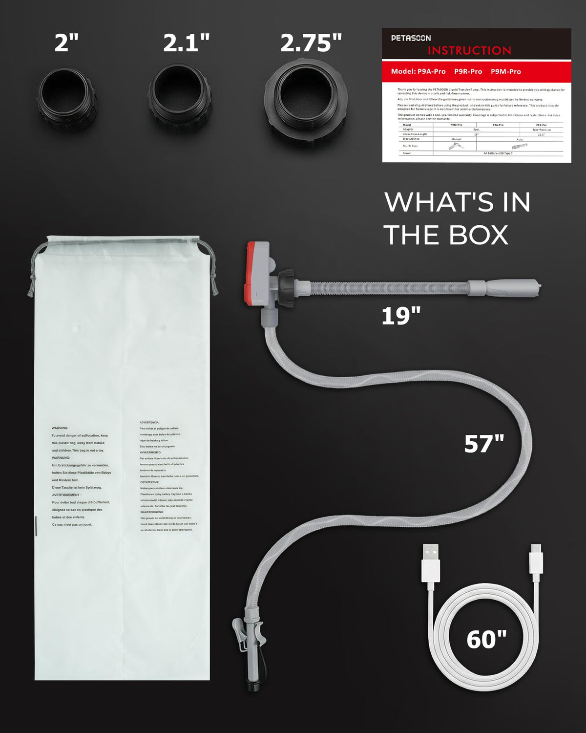 PETASOON hose connection seal showing leak-proof O-ring benefit