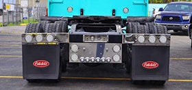 PETERBILT close-up of 1/4 inch rubber texture highlighting durability benefit