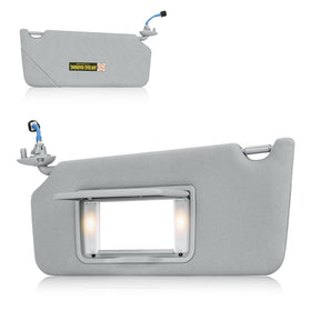 PetMigo driver-side visor front view showing fit and gray finish for clean interior