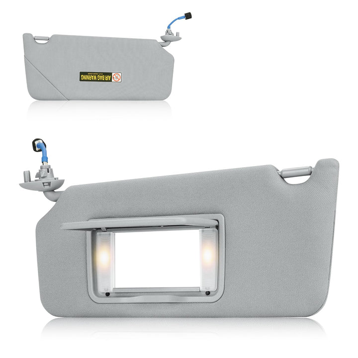 PetMigo driver-side visor front view showing fit and gray finish for clean interior