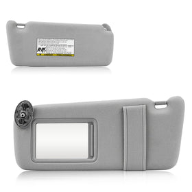 PetMigo left driver side visor front view showing fit and gray finish for accurate match