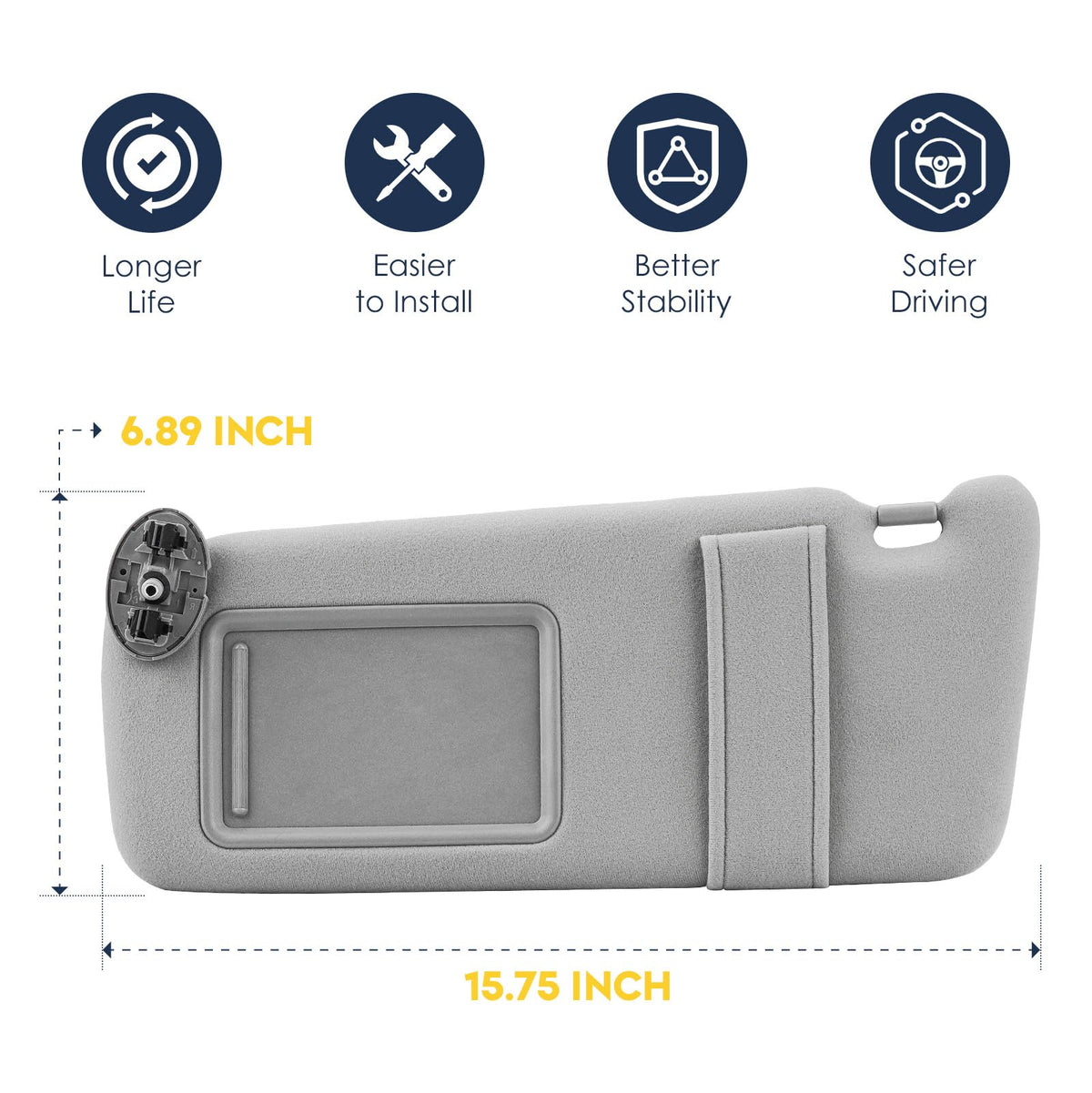 PetMigo visor in driving scene showing glare reduction and improved visibility for comfort