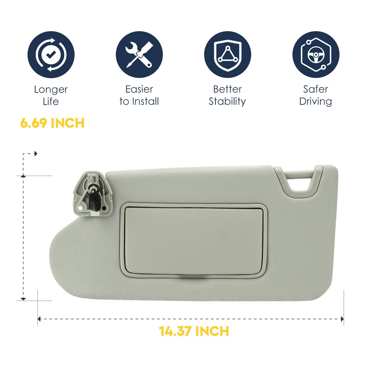 PetMigo visor lifestyle driver using mirror for convenient touchups