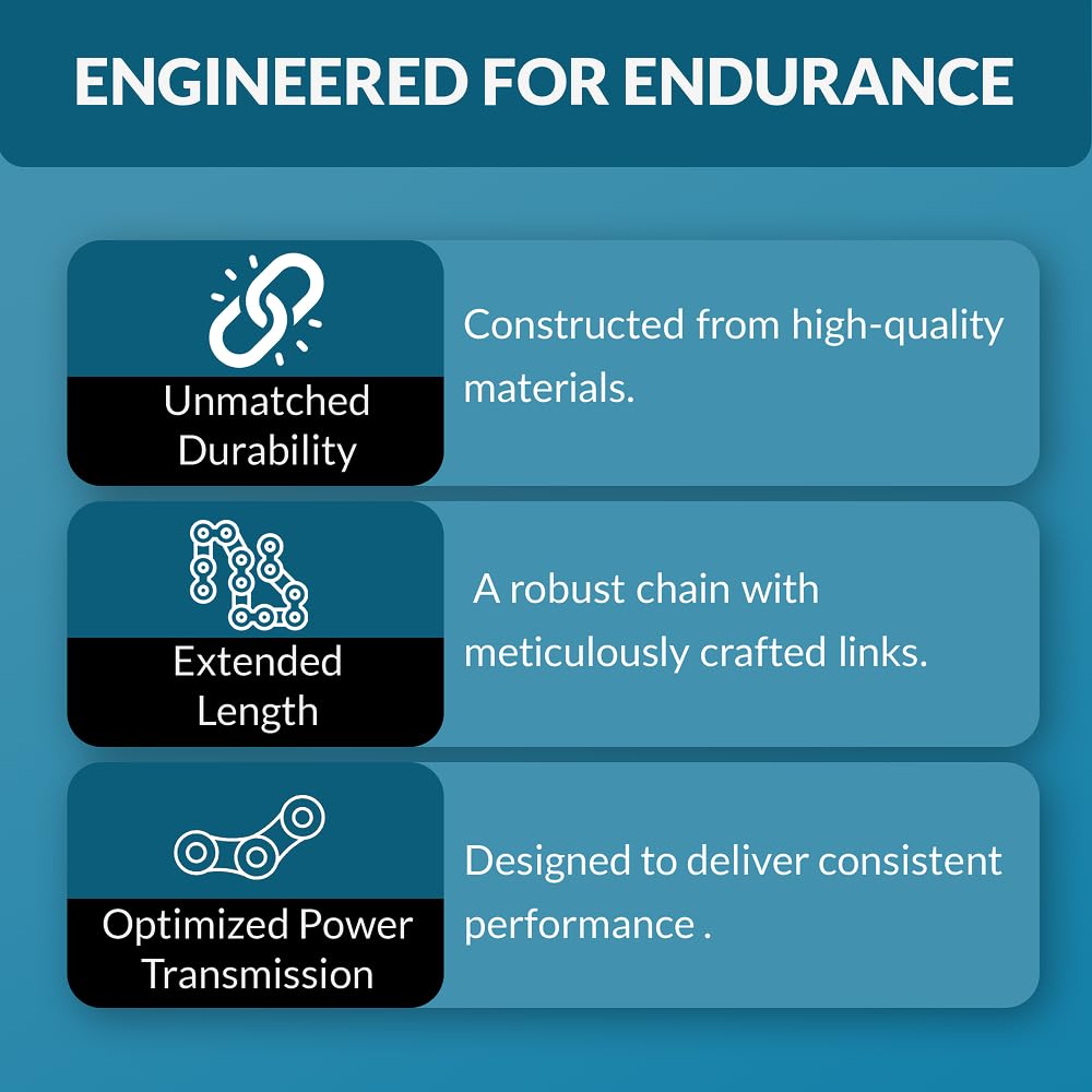 PGN 420 chain next to ruler showing scale for accurate sizing benefit