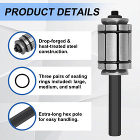 PHATRIP expander inserted in tailpipe demonstrating quick reshaping and clamp prep