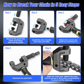 PHATRIP tool pressing a chain pin in use demonstrating smooth operation