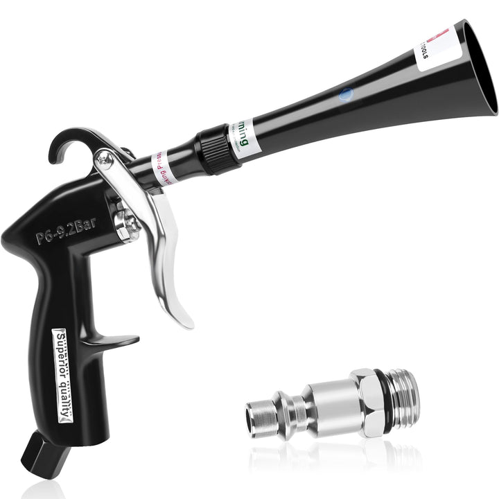 phepetroll front view showing compact aluminum body and tapered nozzle for focused cleaning
