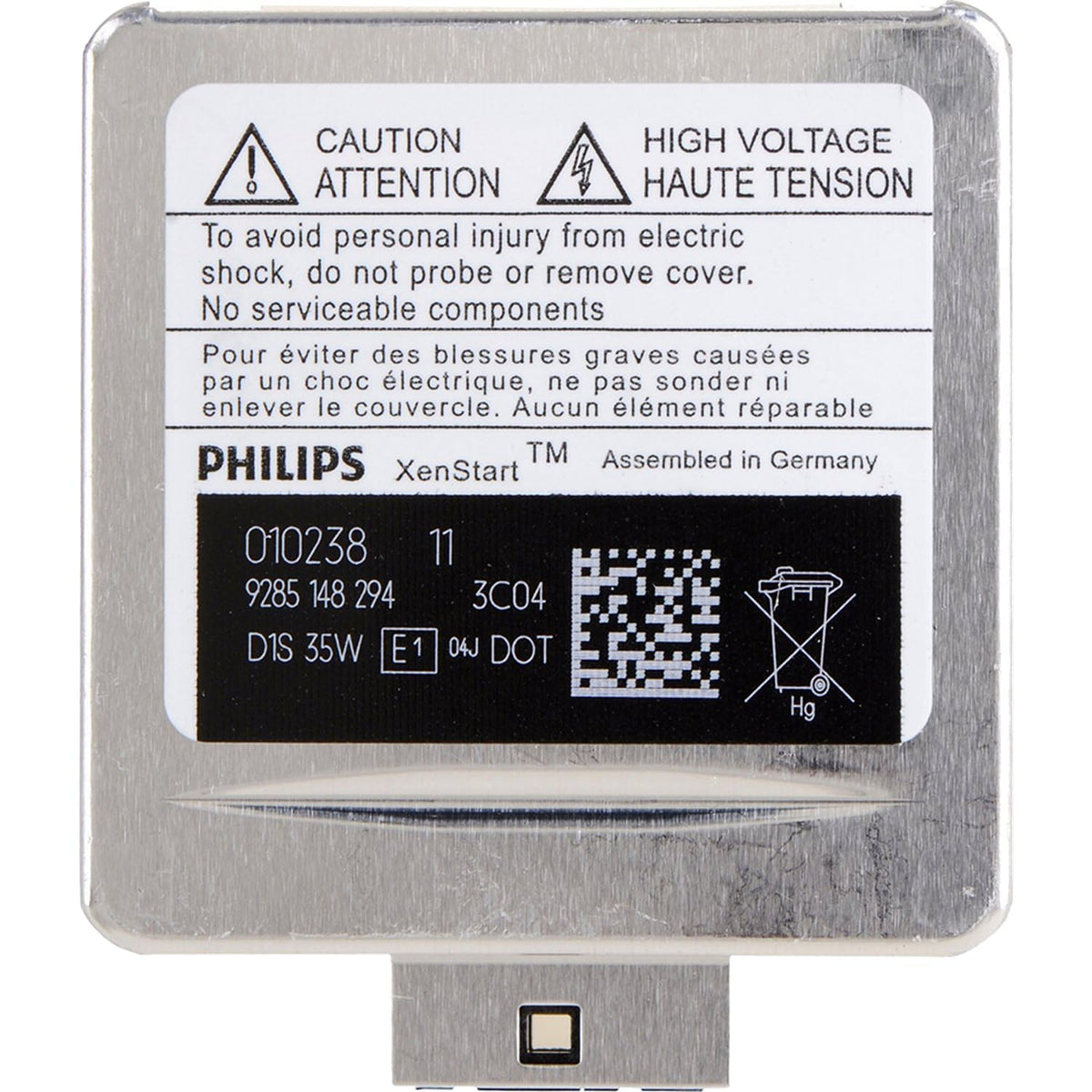 PHILIPS D1S XenStart close-up glass arc revealing precise construction benefit