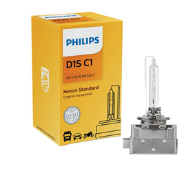 PHILIPS D1S XenStart front packaging showing OEM replacement and clarity