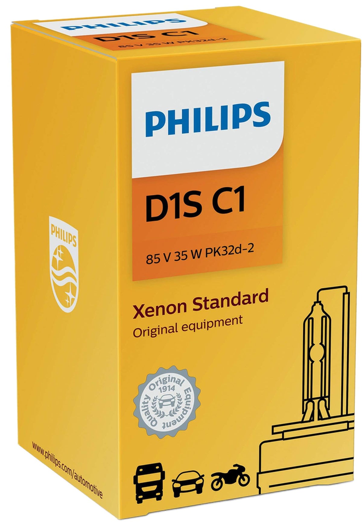 PHILIPS D1S XenStart night drive lifestyle showing improved road visibility
