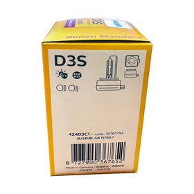 PHILIPS D3S Germany-made label close-up indicating certified manufacturing quality
