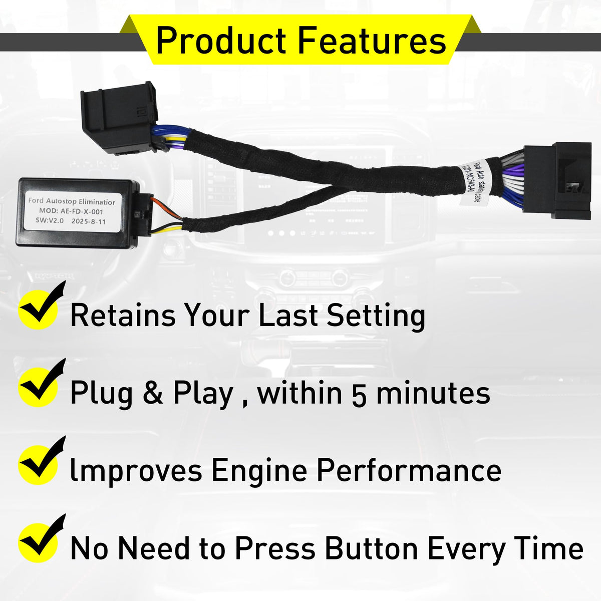 Philosin installed under AC panel in Ford Bronco demonstrating seamless, hidden integration
