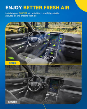 PHILTOP CF12527 in van interior highlighting fresher air for passengers